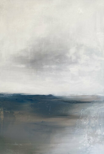 Hazy Morning Blue van Kathleen Rhee, Schilderij te koop op Singulart
