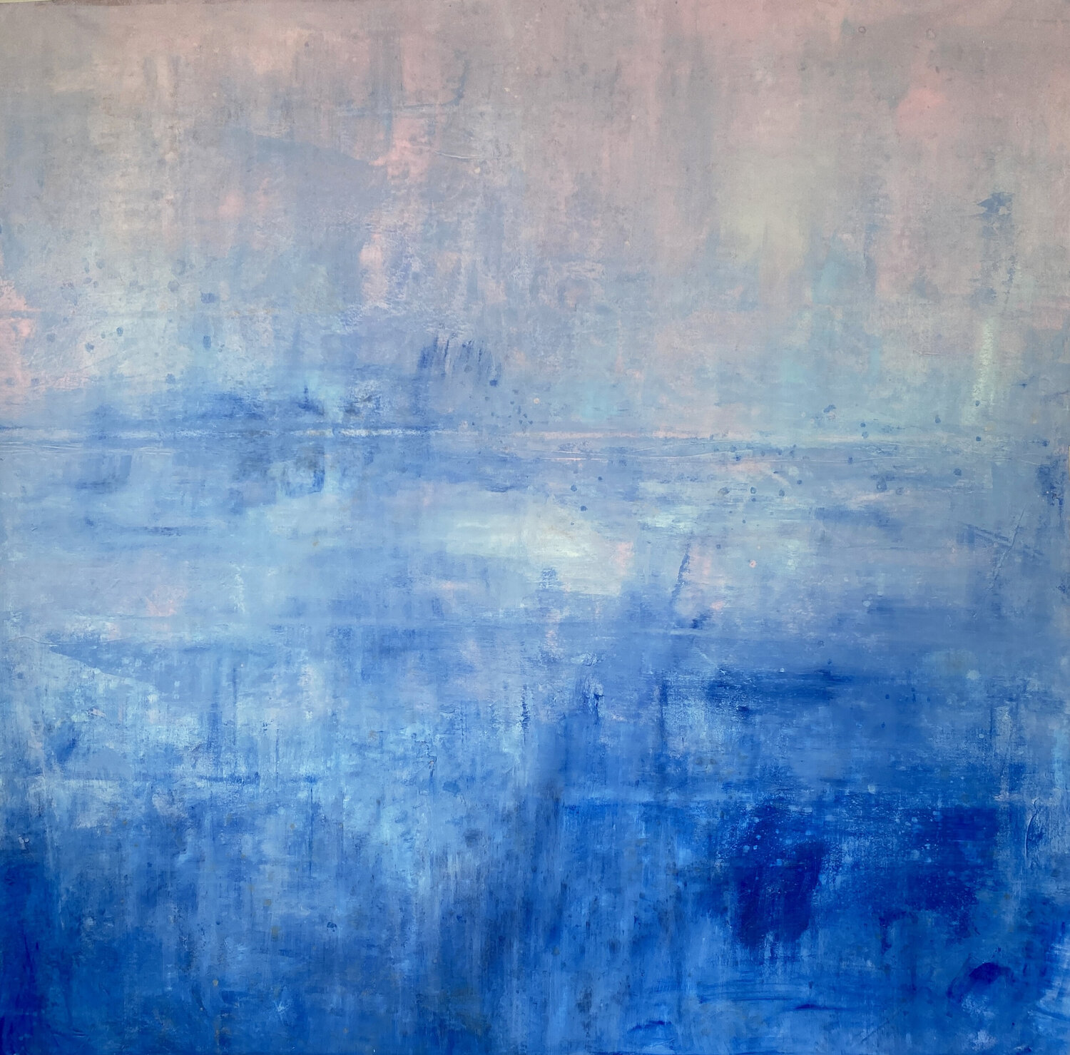 Blue field pink sky Kathleen Rhee