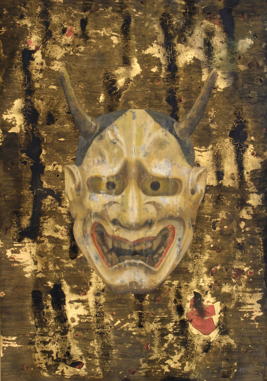 Máscara de Hannya. Teatro Noh. Japón by Torregar (2022) Work on Paper