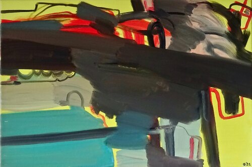 Barging In van Iso Decleer, Schilderij te koop op Singulart