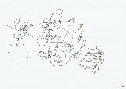 Motion Fifty Four van Iso Decleer, Tekening te koop op Singulart