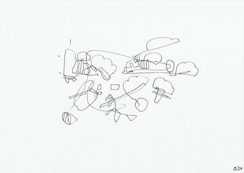 Motion Eighty Seven van Iso Decleer, Tekening te koop op Singulart