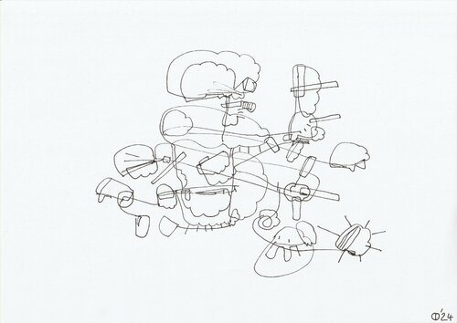 Motion Eighty Eight van Iso Decleer, Tekening te koop op Singulart