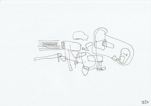 Motion Ninety Seven van Iso Decleer, Tekening te koop op Singulart