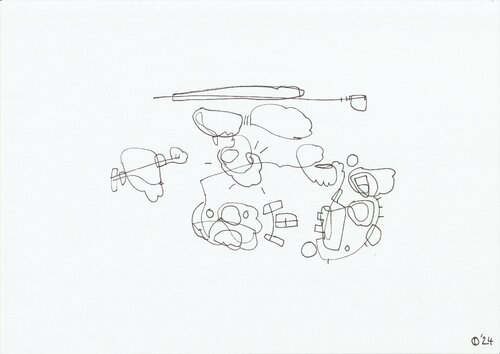 Motion One Hundred and Four van Iso Decleer, Tekening te koop op Singulart