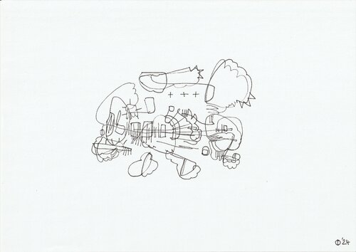 Motion One Hundred and Six van Iso Decleer, Tekening te koop op Singulart