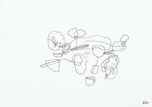 Motion One Hundred and Seven van Iso Decleer, Tekening te koop op Singulart