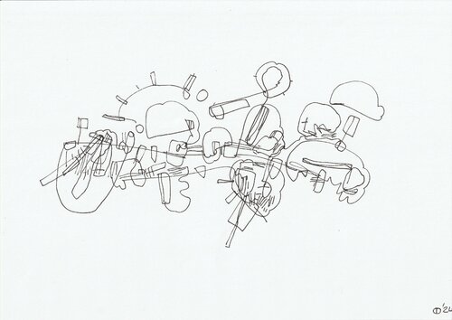 Motion One Hundred and Eight van Iso Decleer, Tekening te koop op Singulart