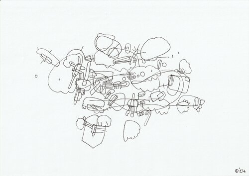 Motion One Hundred and Ten van Iso Decleer, Tekening te koop op Singulart