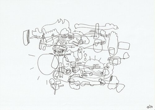 Motion One Hundred Twenty-One van Iso Decleer, Tekening te koop op Singulart