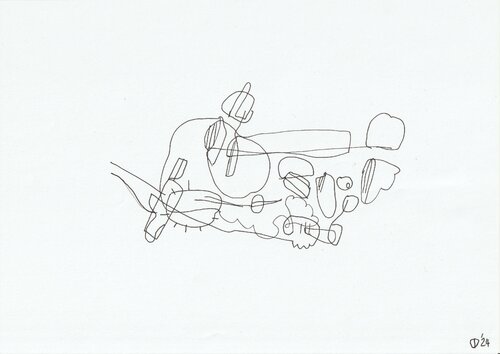 Motion One Hundred Twenty-Four van Iso Decleer, Tekening te koop op Singulart