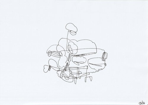 Motion One Hundred Thirty Four van Iso Decleer, Tekening te koop op Singulart