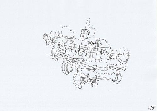 Motion One Hundred Thirty Five van Iso Decleer, Tekening te koop op Singulart