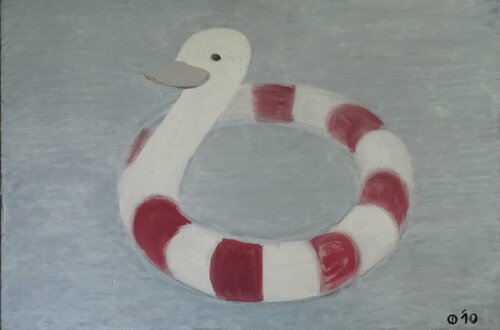 Lifebeltgoose van Iso Decleer, Schilderij te koop op Singulart
