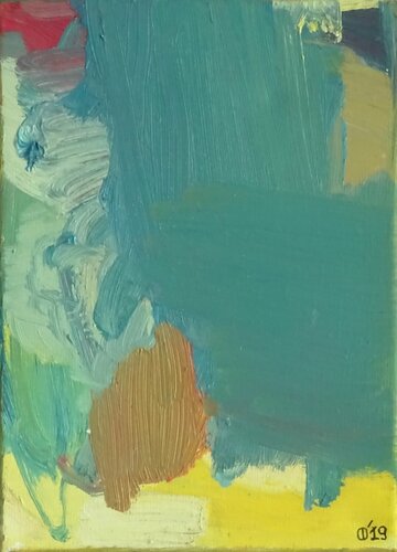 Upstanding Caterpillar van Iso Decleer, Schilderij te koop op Singulart