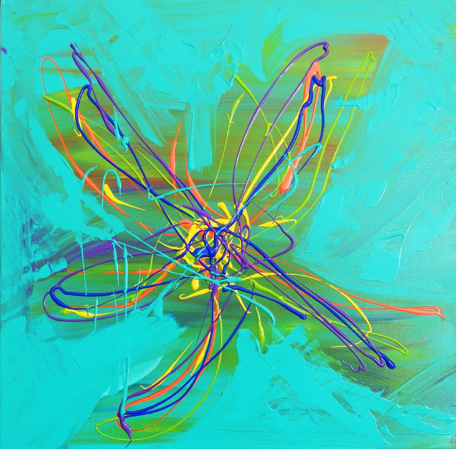 Flower Power by Céline Grimaldi (2011) : Painting Acrylic on Canvas -  SINGULART