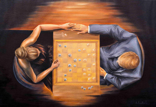 "The Players" van Helene Mantei, Schilderij te koop op Singulart