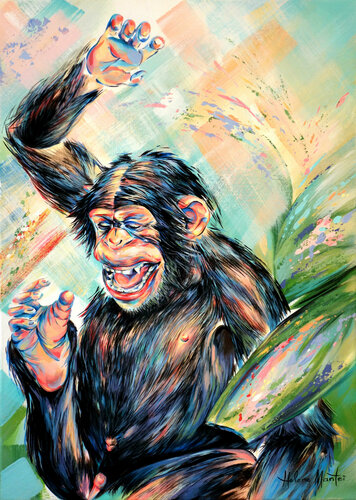 "Arlequin" - Harlekin von Helene Mantei, Malerei kaufen auf Singulart