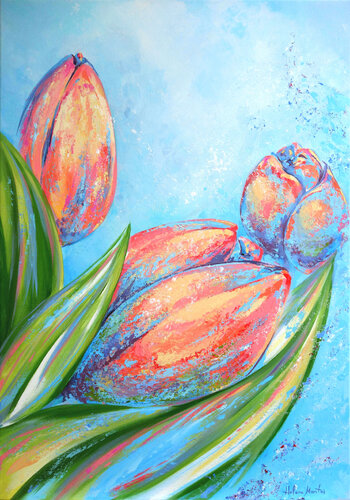 "Flower Power" von Helene Mantei, Malerei kaufen auf Singulart