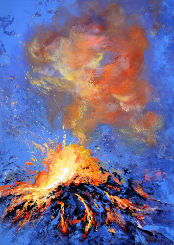 "Eruption" par Helene Mantei, Peinture en vente sur Singulart