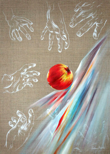 "Der Zankapfel" - The apple of discord von Helene Mantei, Malerei kaufen auf Singulart