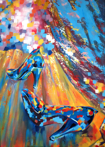 "After the show" - Nach der Show van Helene Mantei, Schilderij te koop op Singulart