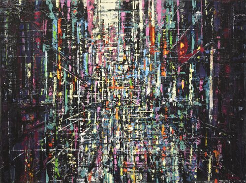 Electric Jazz Avenue di David Tycho, Pittura in vendita su Singulart