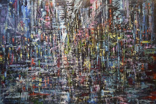 New York Rhapsody in Blue par David Tycho, Peinture en vente sur Singulart