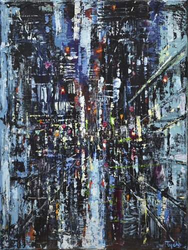 City in Blue van David Tycho, Schilderij te koop op Singulart