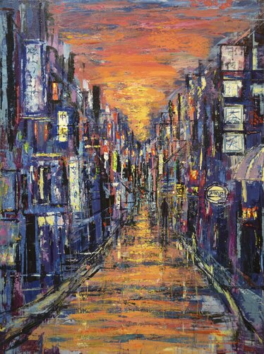 Ukiyo (The Transient World) par David Tycho, Peinture en vente sur Singulart