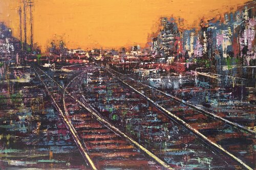 Post-Industrial Sunset No. 2 van David Tycho, Schilderij te koop op Singulart
