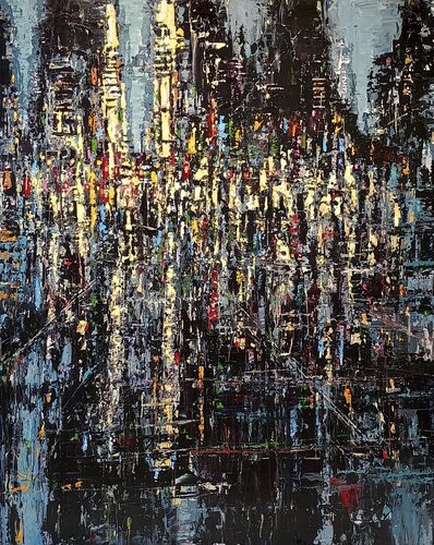 City of the Blue Night von David Tycho, Malerei kaufen auf Singulart