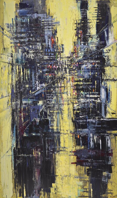 Urban Composition in Yellow and Black David Tycho