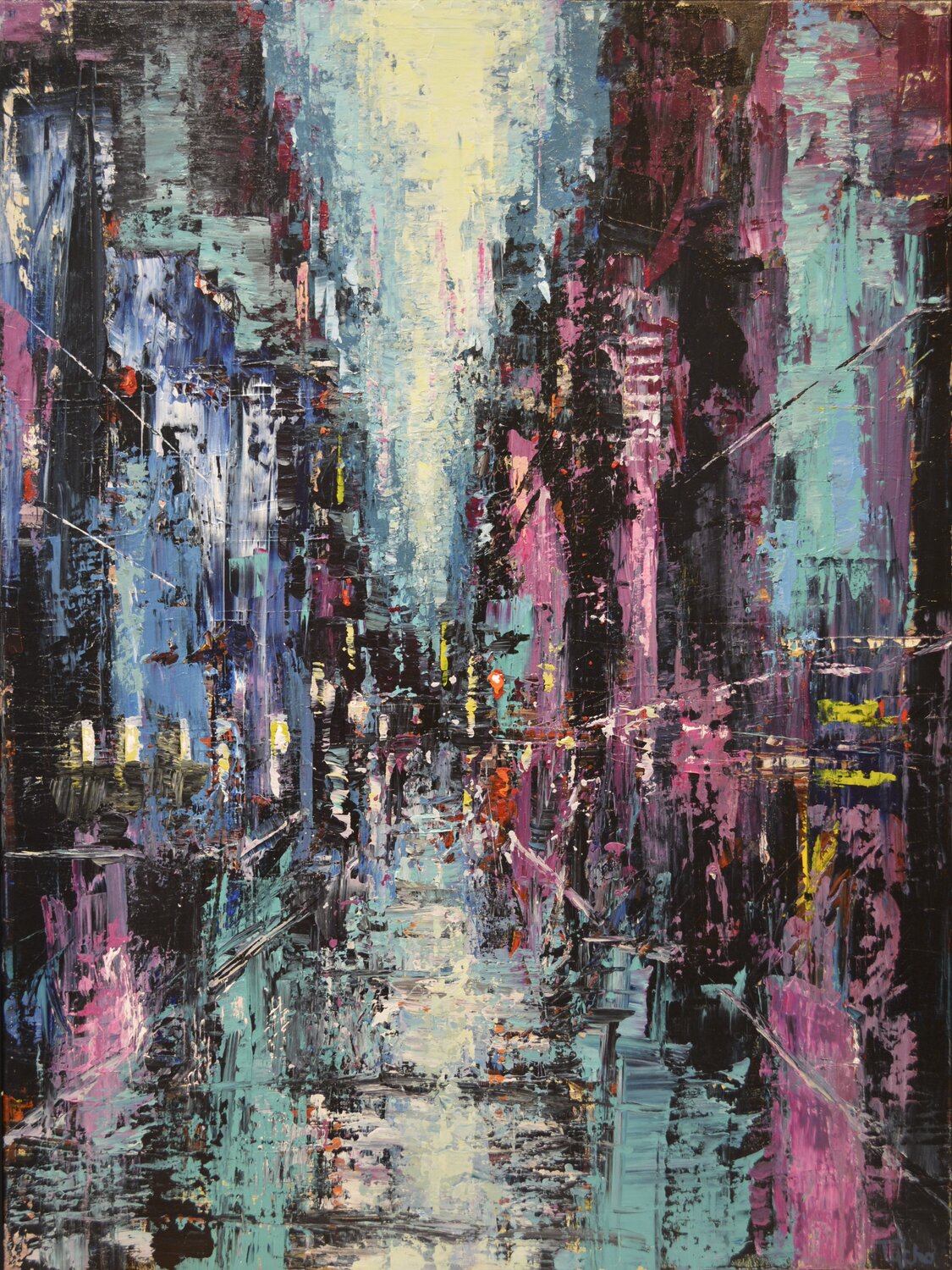 Avenue in Pink, Green and Blue David Tycho