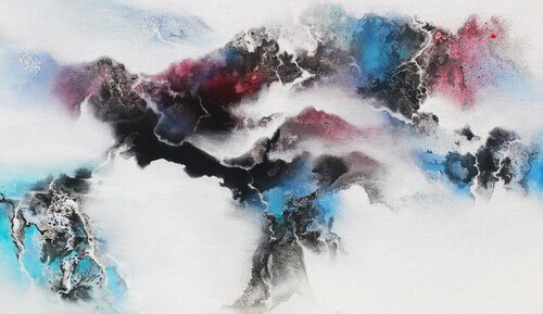 Kaleidoscopic 櫻飛 van Calvin Chih-Hao Teng, Schilderij te koop op Singulart