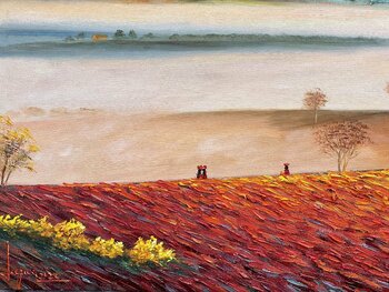 Dawn on the farm Quan Le