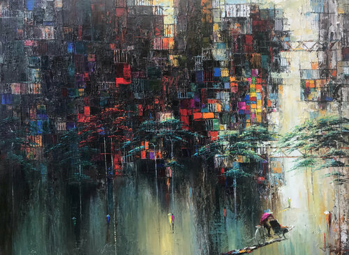 Spring to Old Street.! by Quan Le, Painting for Sale on Singulart