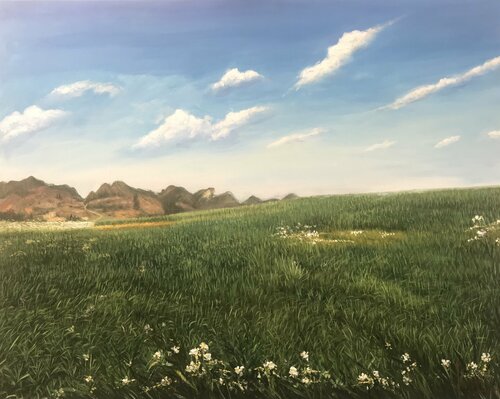 Beautiful sunny day steppe von Quan Le, Malerei kaufen auf Singulart