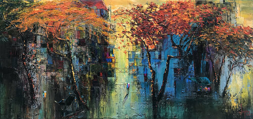 Season intersection song von Quan Le, Malerei kaufen auf Singulart