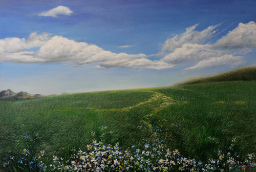 Green highland von Quan Le, Malerei kaufen auf Singulart