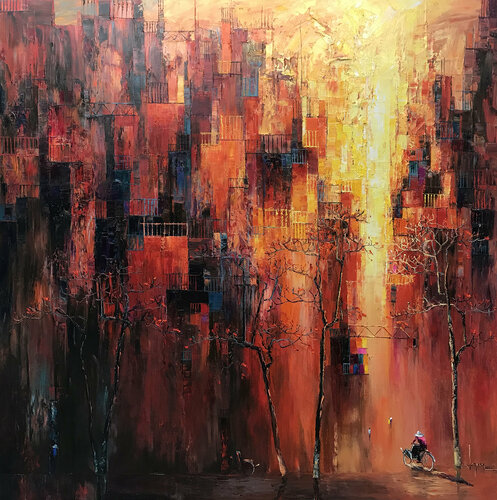 Fall has faded di Quan Le, Pittura in vendita su Singulart