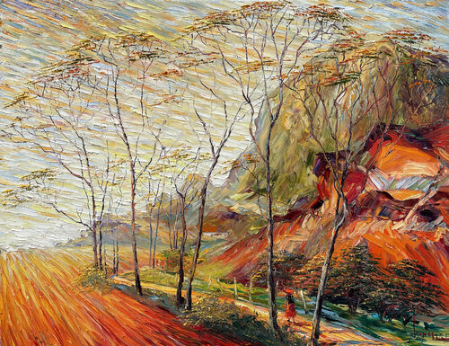 The road to Pa Phach village von Quan Le, Malerei kaufen auf Singulart