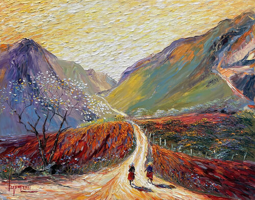 Pa Phach waits for the spring wind von Quan Le, Malerei kaufen auf Singulart