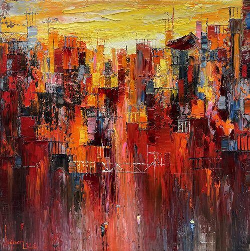 My town von Quan Le, Malerei kaufen auf Singulart