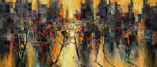 Old year tree road von Quan Le, Malerei kaufen auf Singulart