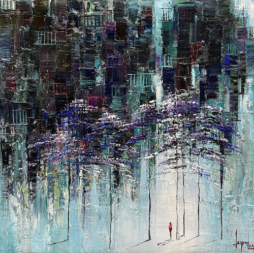 Quietly sad Christmas van Quan Le, Schilderij te koop op Singulart