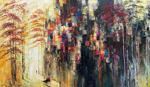 Go towards the sun di Quan Le, Pittura in vendita su Singulart