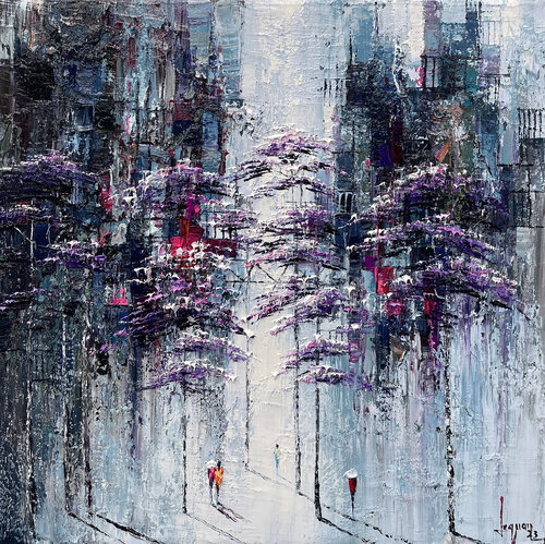 Spring pathway di Quan Le, Pittura in vendita su Singulart