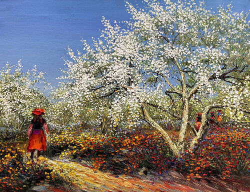 Spring will coming van Quan Le, Schilderij te koop op Singulart