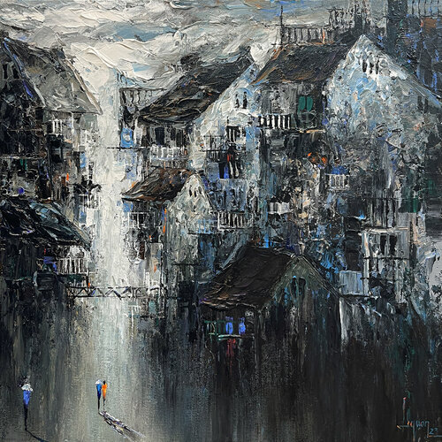 Blue afternoon van Quan Le, Schilderij te koop op Singulart